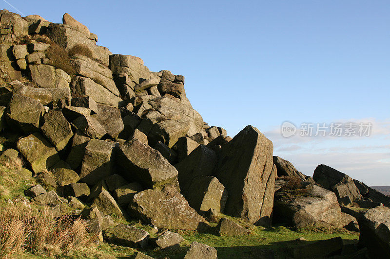 悬崖面，Stanage Edge, Peak District National Park